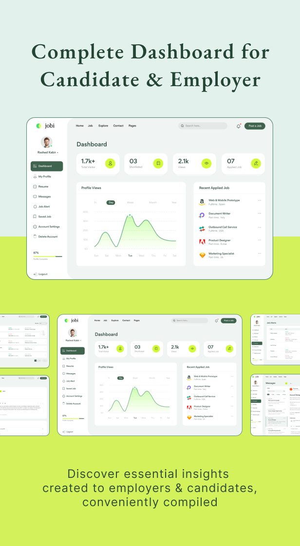 Jobi - Job Portal & Job Board ASP.Net Core 8 & MVC 5 Template - 6